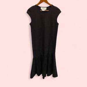 Cute vintage 80’s cotton sleeveless mermaid flare luxury Whimsigoth midi dress